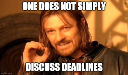 meme about translation services never discussing deadlines