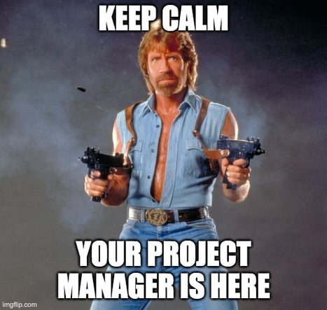 Chuck Norris project manager meme