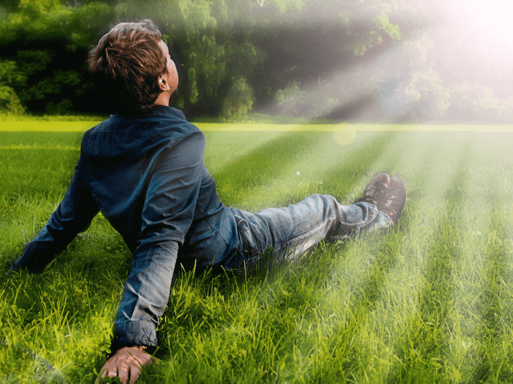 A relaxed man thinking about i.e benefits of working with a translation agency