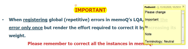 Translation quality measurement tool example