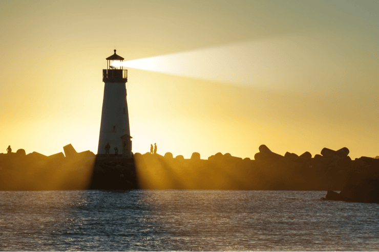 a lighthouse shedding light like this article is shedding light on translation services cost