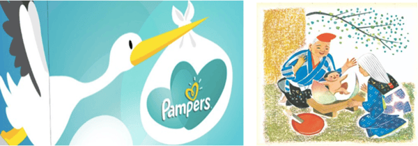 pampers ad in Japan